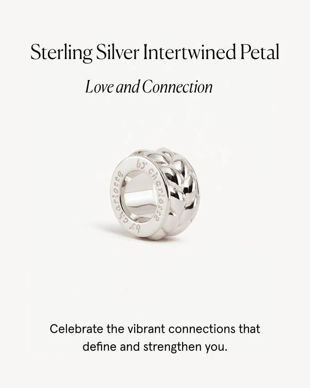 Sterling Silver Intertwined Petal Charm