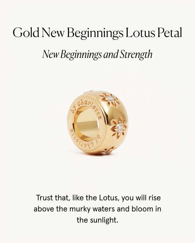 18k Gold Vermeil New Beginnings Lotus Petal Charm