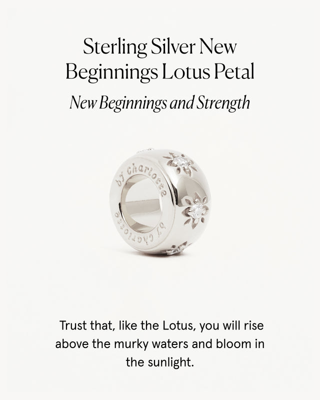 Sterling Silver New Beginnings Lotus Petal Charm