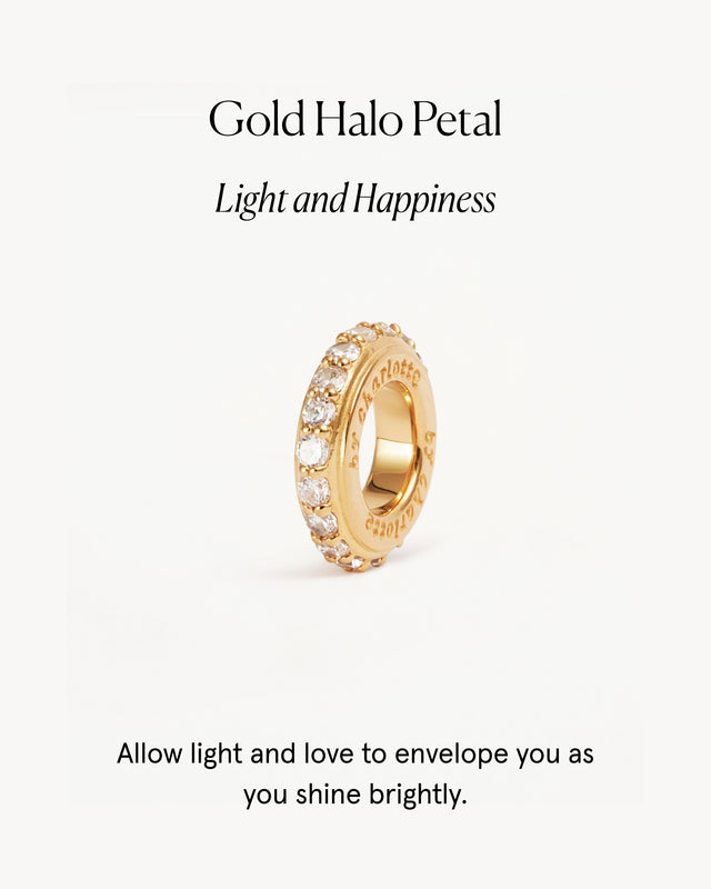 18k Gold Vermeil Halo Petal Charm