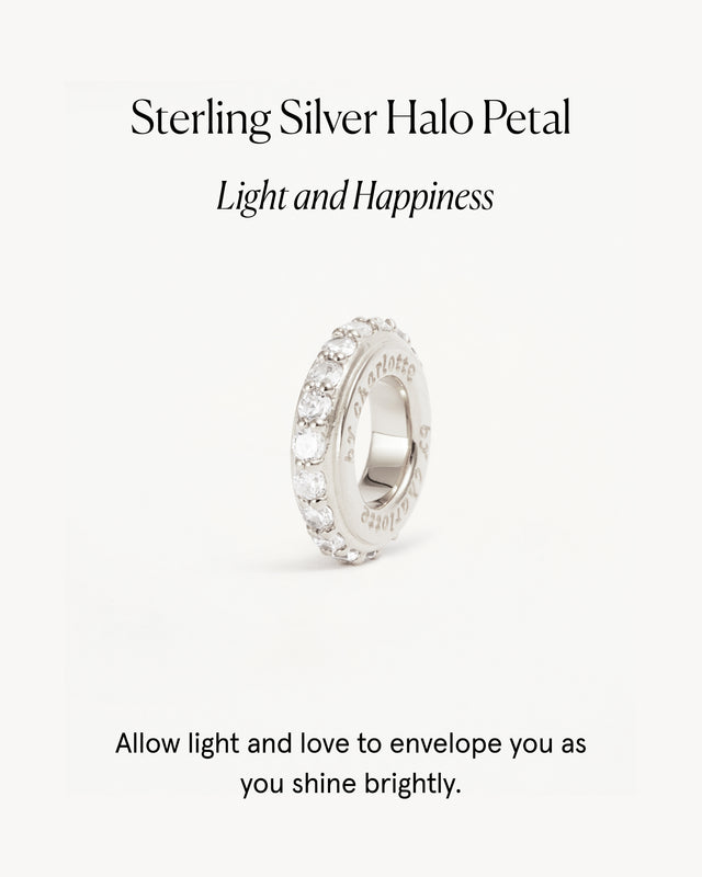 Sterling Silver Halo Petal Charm