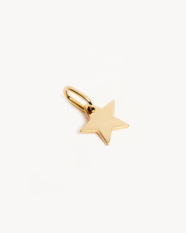 9k Solid Gold Engravable Star Pendant