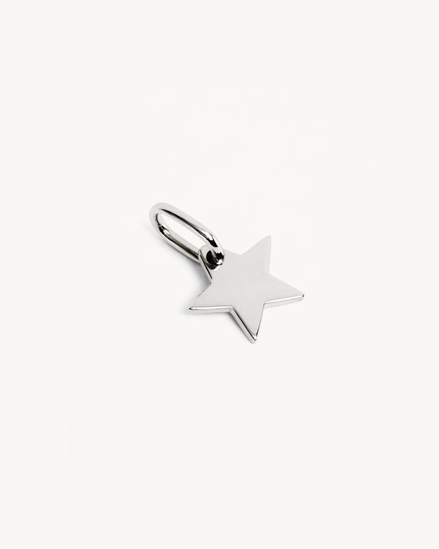 Sterling Silver Engravable Star Pendant