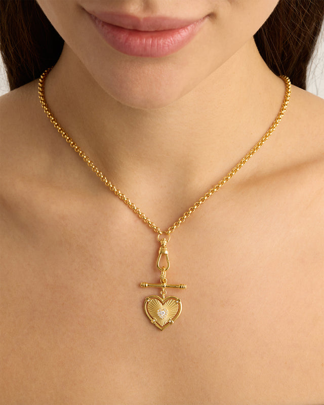 18k Gold Vermeil Let Love In Annex Link Pendant