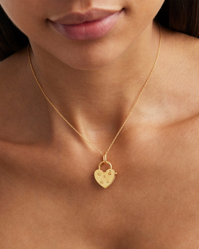 18k Gold Vermeil Love Unlocked Padlock Pendant