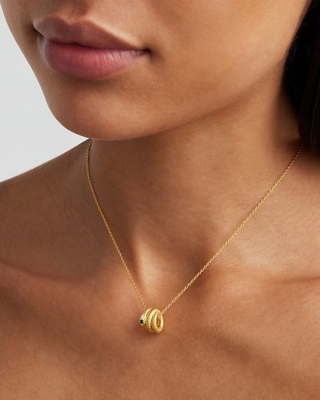 18k Gold Vermeil Snake Petal Charm