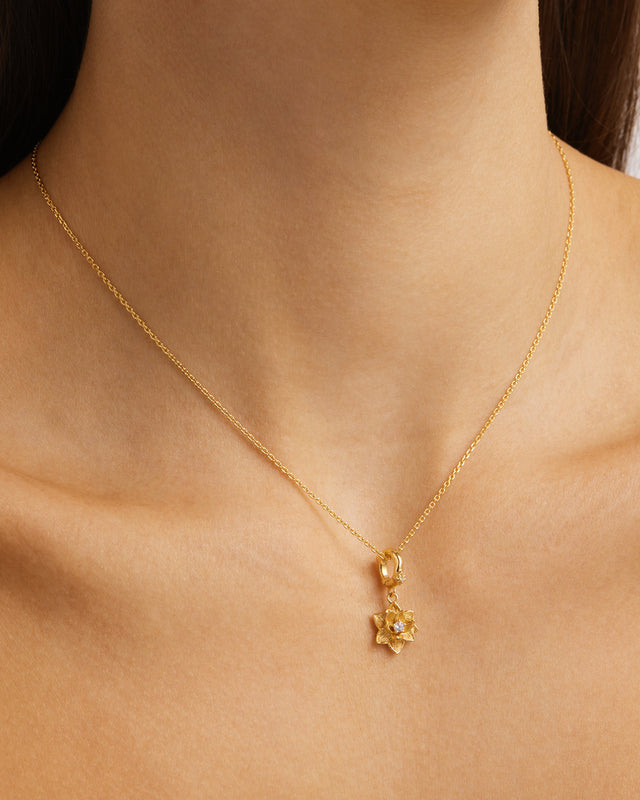 18k Gold Vermeil Bloom Within Lotus Pendant