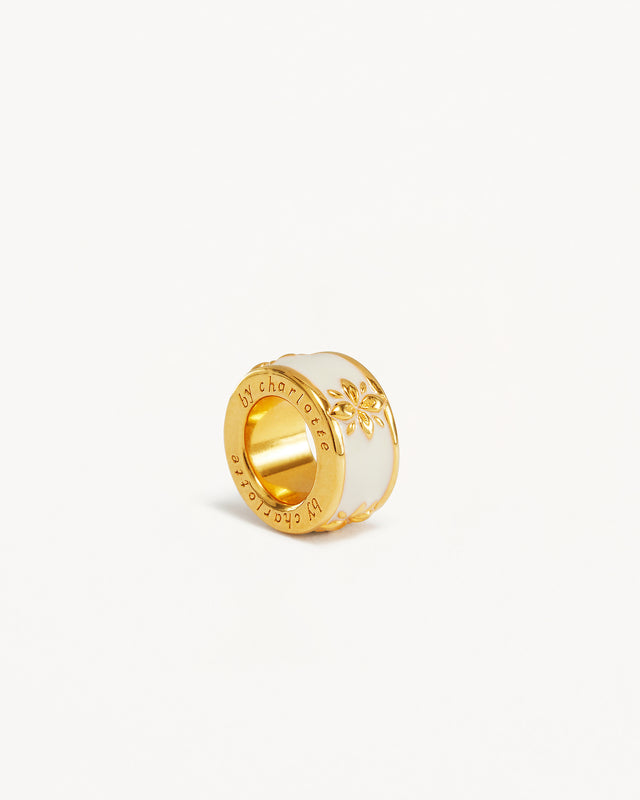 18k Gold Vermeil Born to Bloom Enamel Petal - Bone