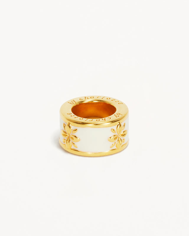 18k Gold Vermeil Born to Bloom Enamel Petal - Bone