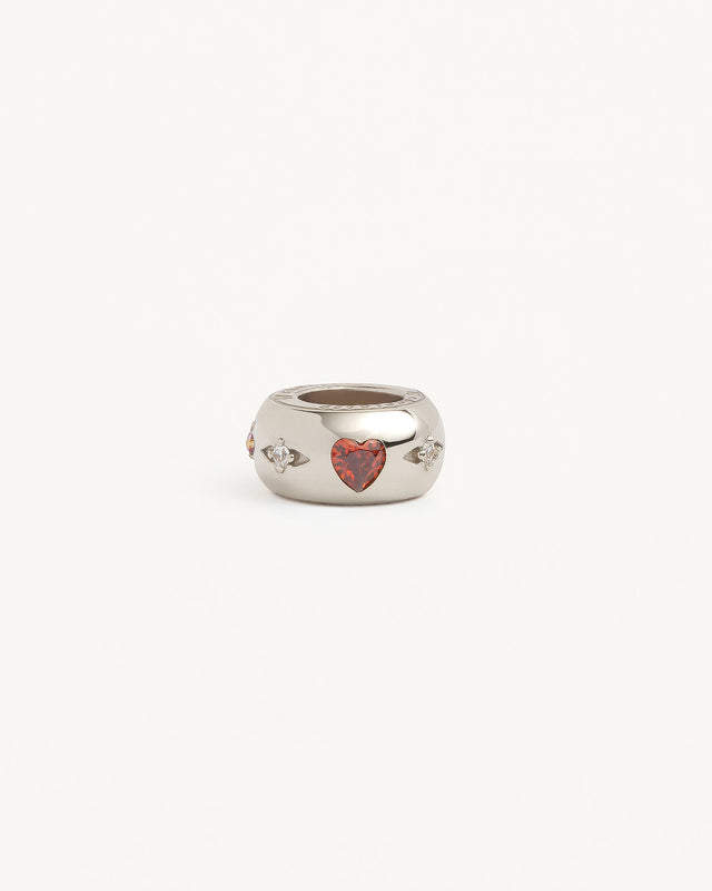 Sterling Silver Love and Luck Petal Charm