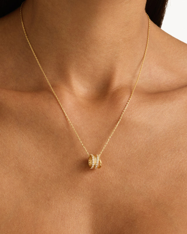 18k Gold Vermeil Entwined Hearts Petal Charm