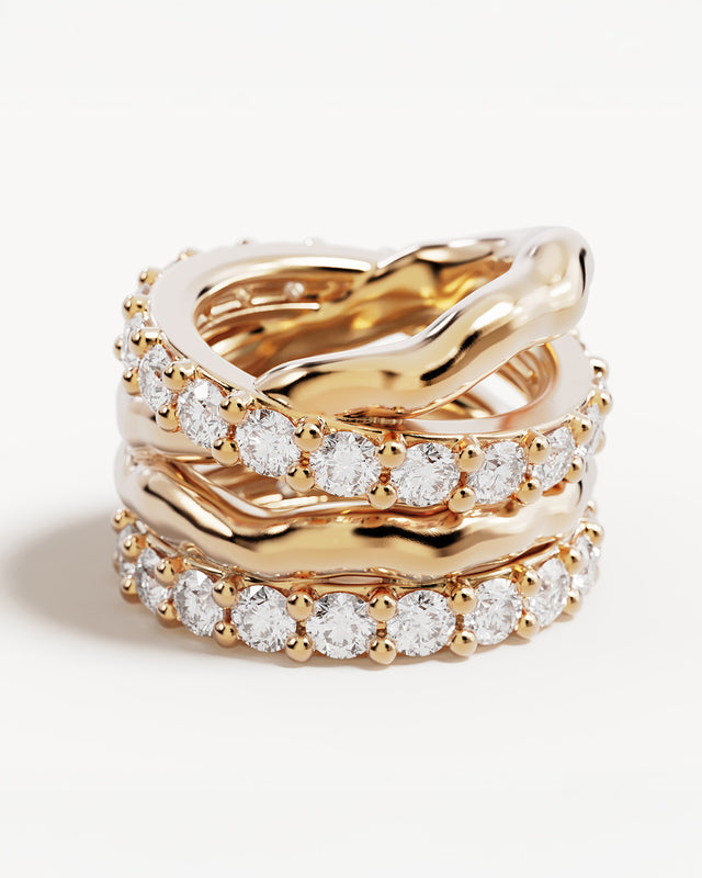 18k Gold Vermeil Entwined Hearts Petal Charm