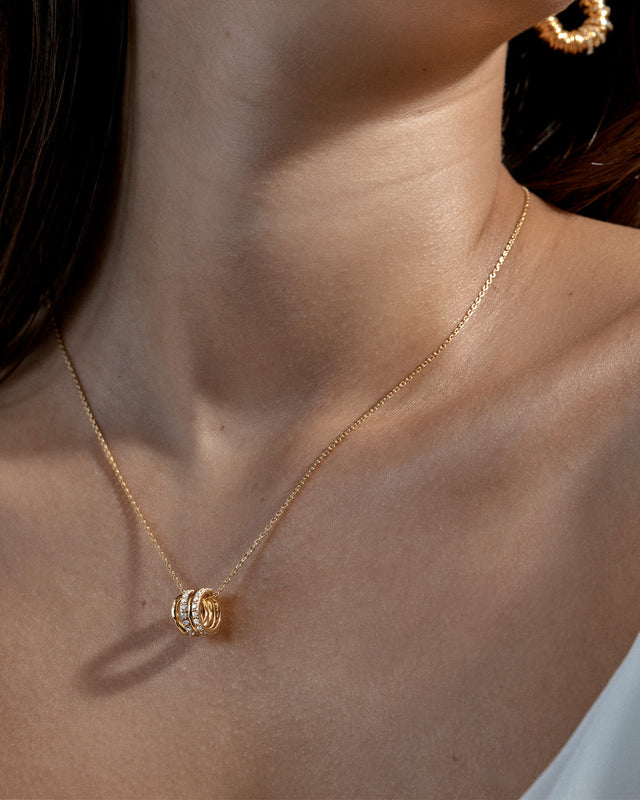 18k Gold Vermeil Entwined Hearts Petal Charm