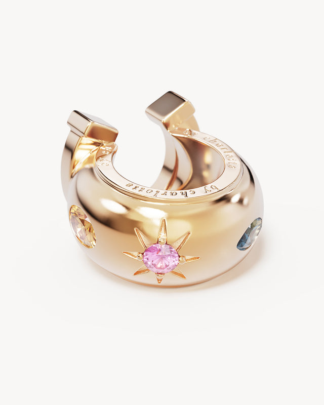 18k Gold Vermeil Lucky Horseshoe Petal Charm