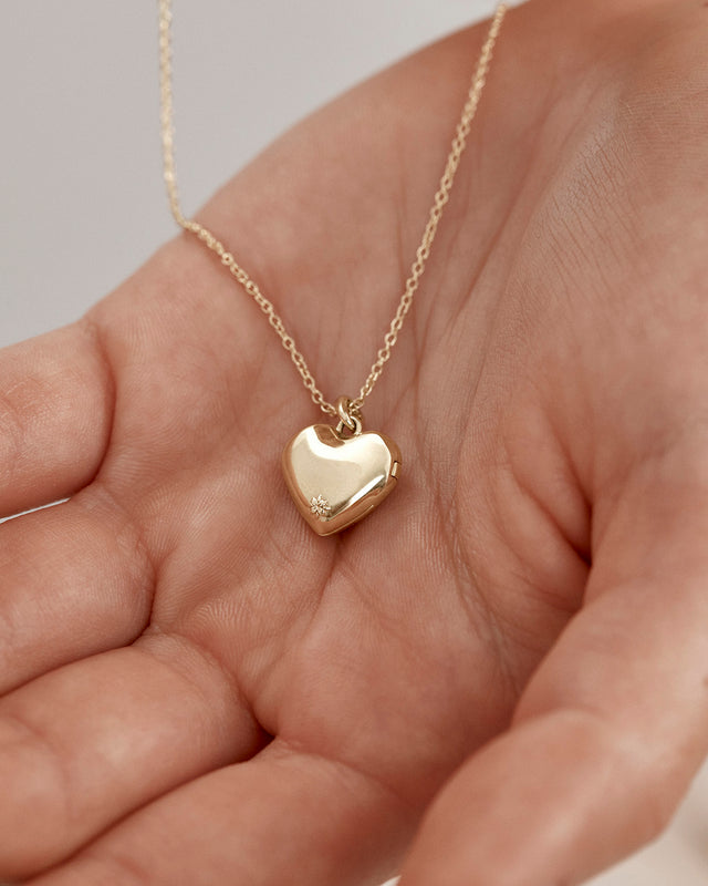9k Solid Gold Deeply Loved Sapphire Locket Pendant