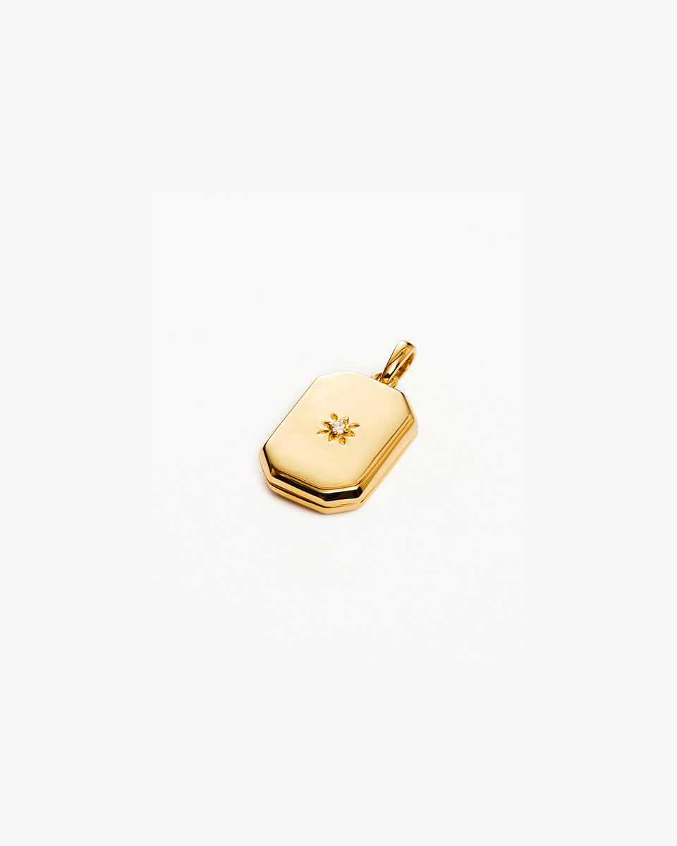 18k Gold Vermeil Rectangular Lotus Locket Pendant – by charlotte