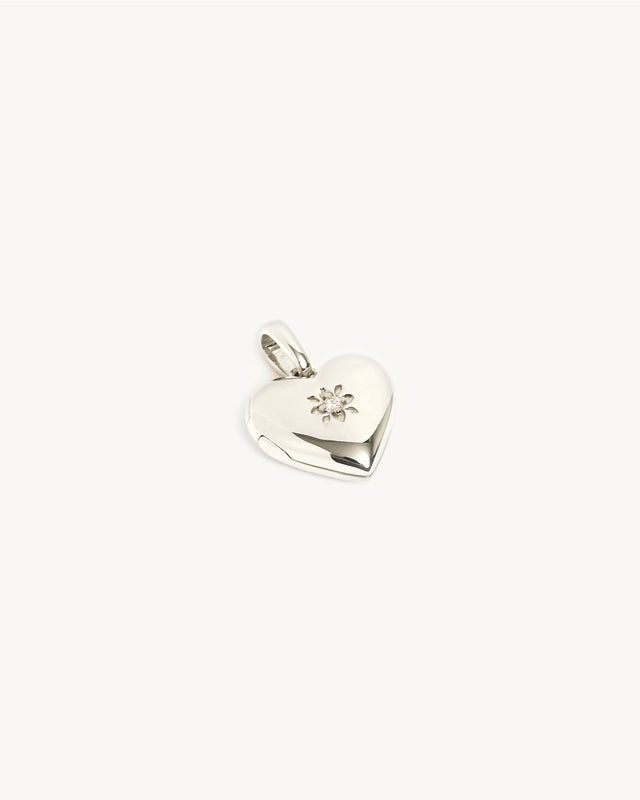 Sterling Silver Heart Lotus Locket Pendant – by charlotte