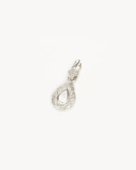 Sterling Silver With Love Birthstone Annex Link Pendant - April