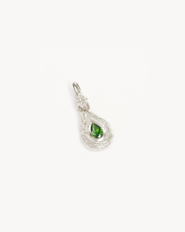 Sterling Silver With Love Birthstone Annex Link Pendant - May