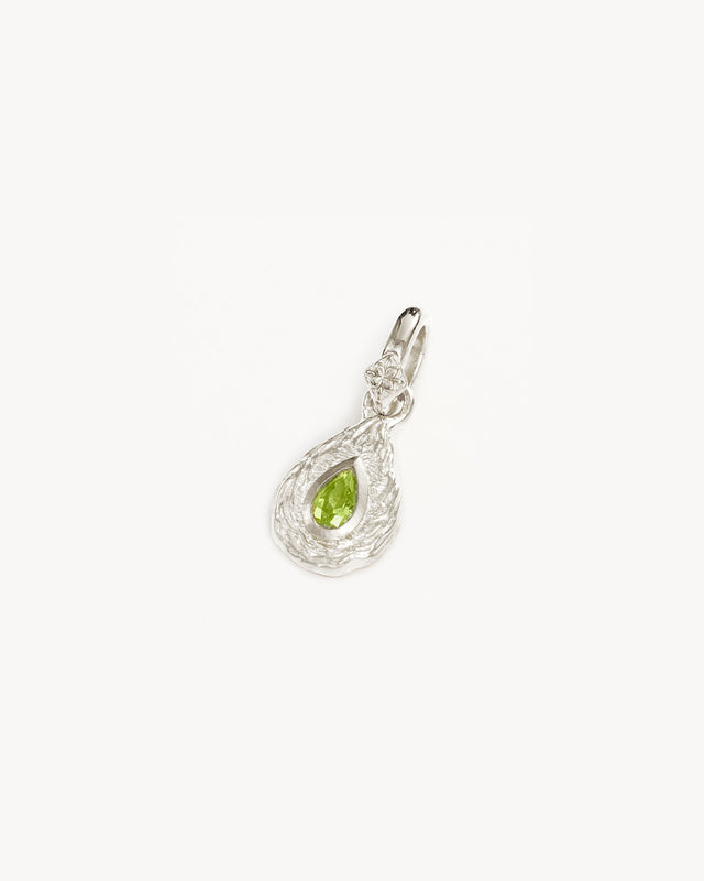 Sterling Silver With Love Birthstone Annex Link Pendant - August