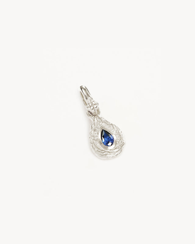 Sterling Silver With Love Birthstone Annex Link Pendant - September
