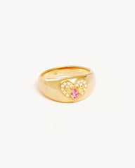 18k Gold Vermeil Connect With Your Heart Ring
