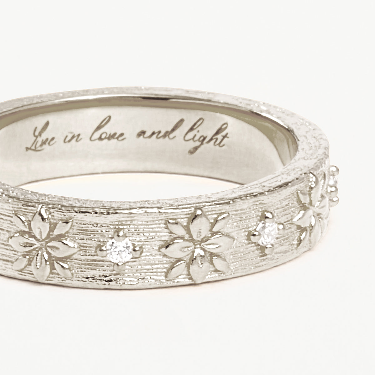 Sterling Silver Live in Grace Ring – by charlotte