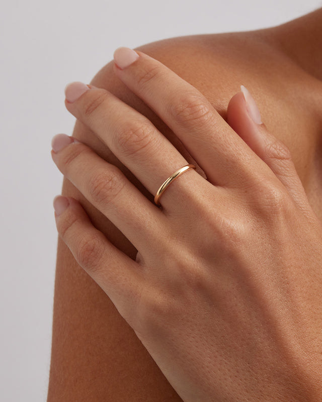9k Solid Gold Bold Purity Ring