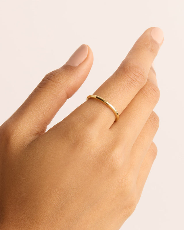 14k Solid Gold Bold Purity Ring