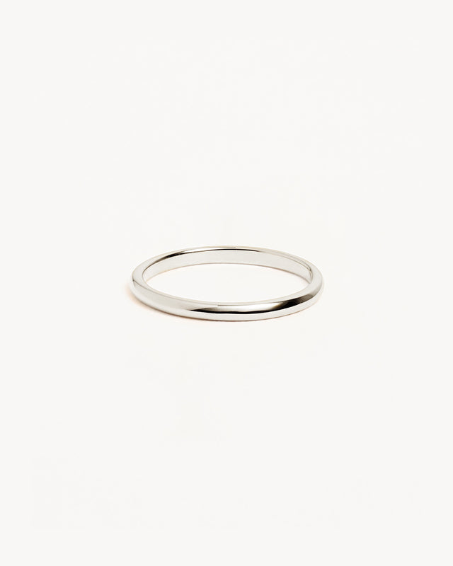 18k Solid White Gold Bold Purity Band