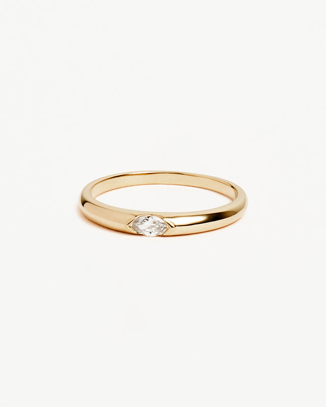 9k Solid Gold Petal of Hope Lab-Grown Diamond Ring