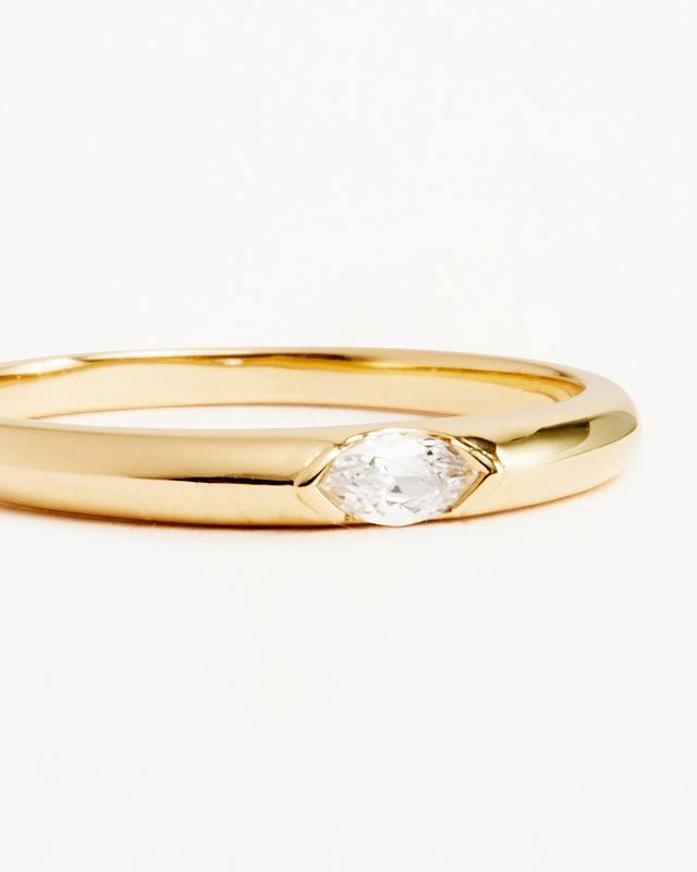 14k Solid Gold Petal of Hope Lab-Grown Diamond Ring