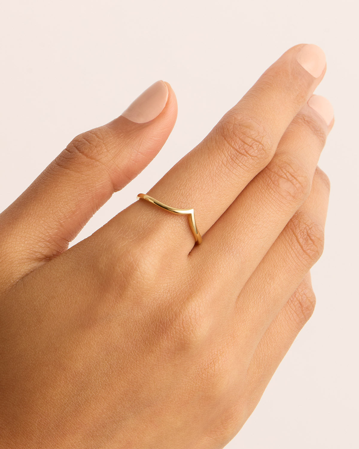 Buy 14k Yellow Gold Triangle Shape Ring, Size 9 at Amazon.in