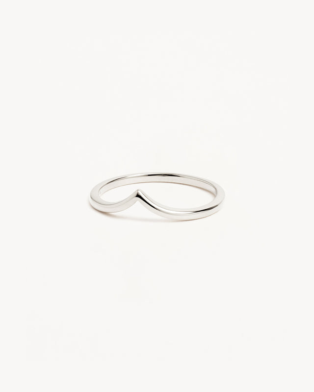 14k Solid White Gold Purity Arch Ring