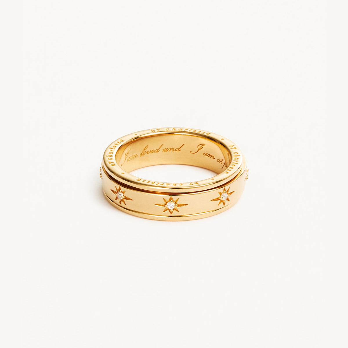 18k Gold Vermeil I Am Loved Spinning Meditation Ring – by charlotte