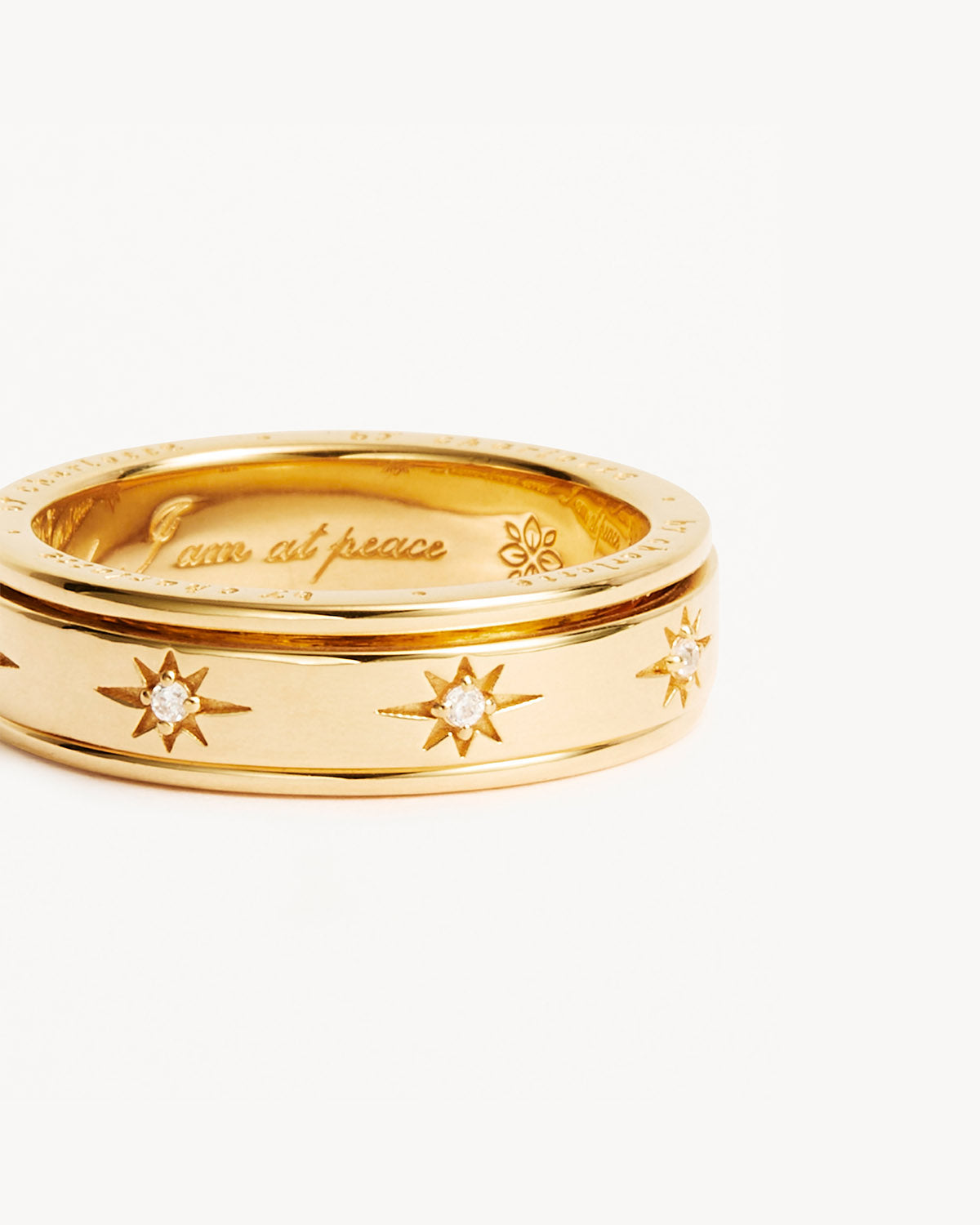 18k Gold Vermeil I Am Loved Spinning Meditation Ring – by charlotte