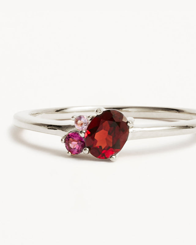 Sterling Silver Kindred Birthstone Ring - January
