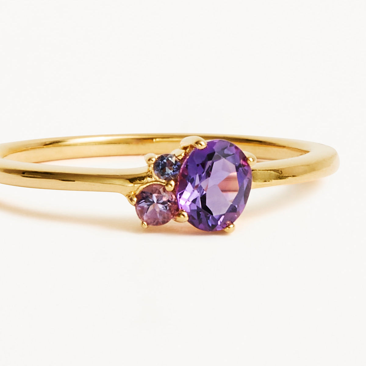 Ring Feb 18k Gold Vermeil Kindred Birthstone Ring - February – by charlotte