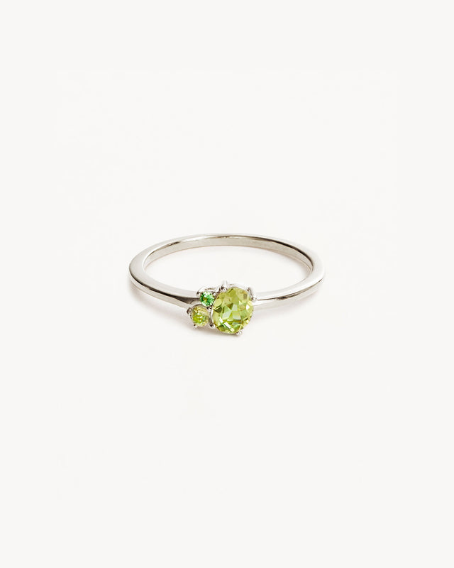 Sterling Silver Kindred Birthstone Ring - August