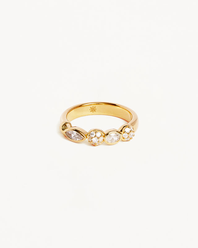 18k Gold Vermeil Protection of Eye Crystal Ring