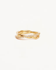 18k Gold Vermeil Entwined Hearts Ring