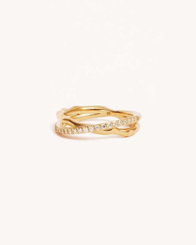 18k Gold Vermeil Entwined Hearts Ring