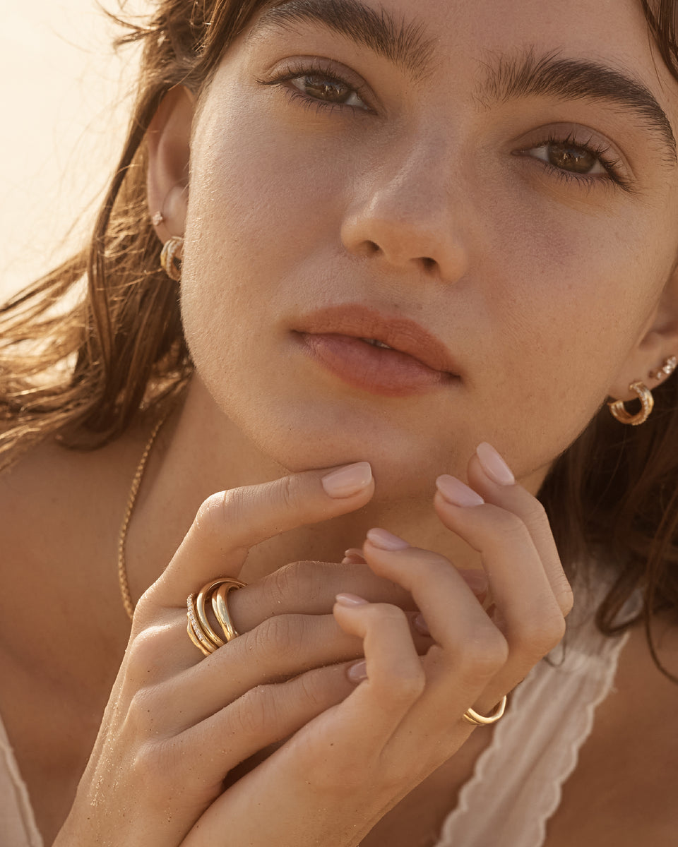 18k Gold Vermeil Entwined Hearts Ring – by charlotte