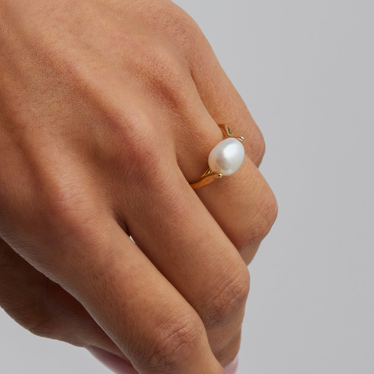 18k Gold Vermeil Harmony Pearl Ring – by charlotte