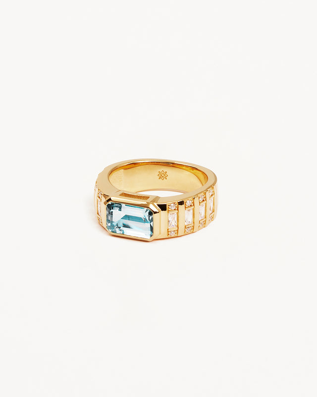 18k Gold Vermeil Calm Your Soul Topaz Ring