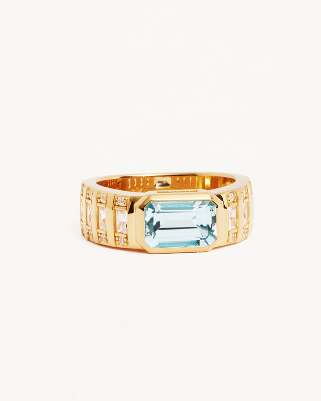 18k Gold Vermeil Calm Your Soul Topaz Ring