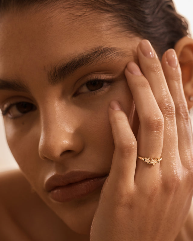 14k Solid Gold Stardust Lab-Grown Diamond Ring