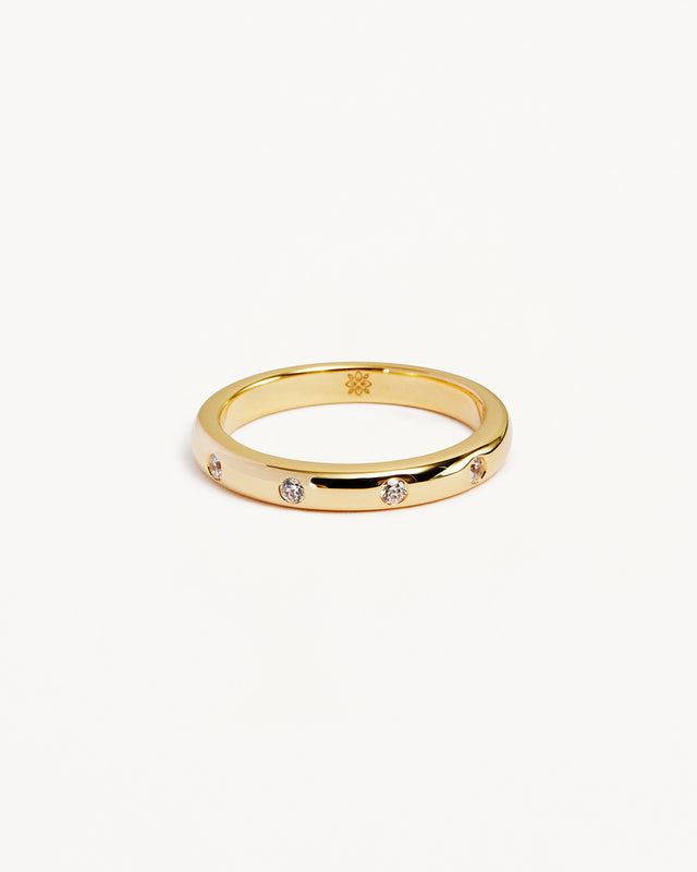 14k Solid Gold Cosmic Lab-Grown Diamond Ring