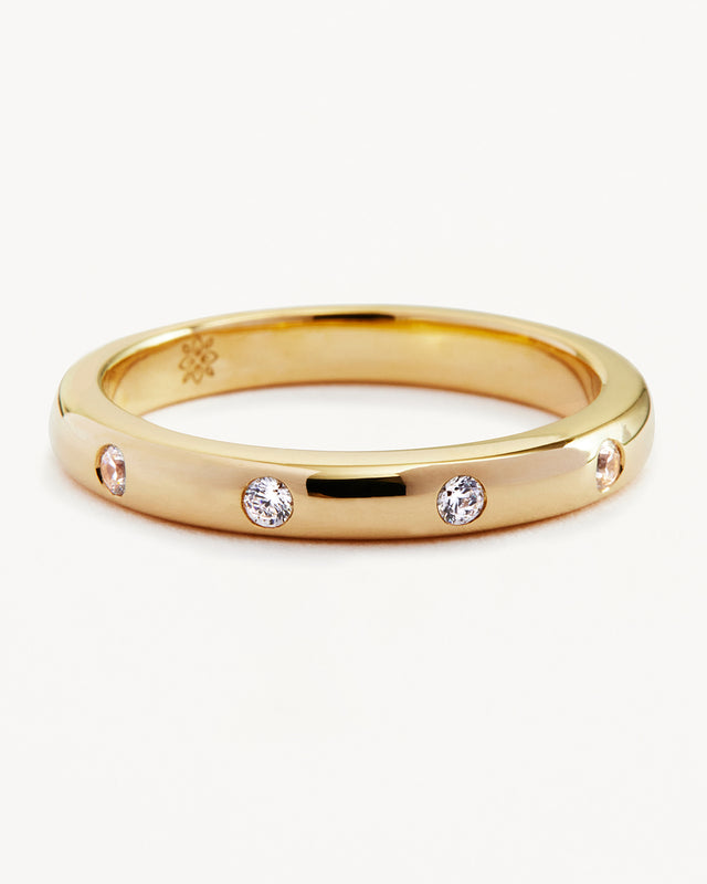 14k Solid Gold Cosmic Lab-Grown Diamond Ring