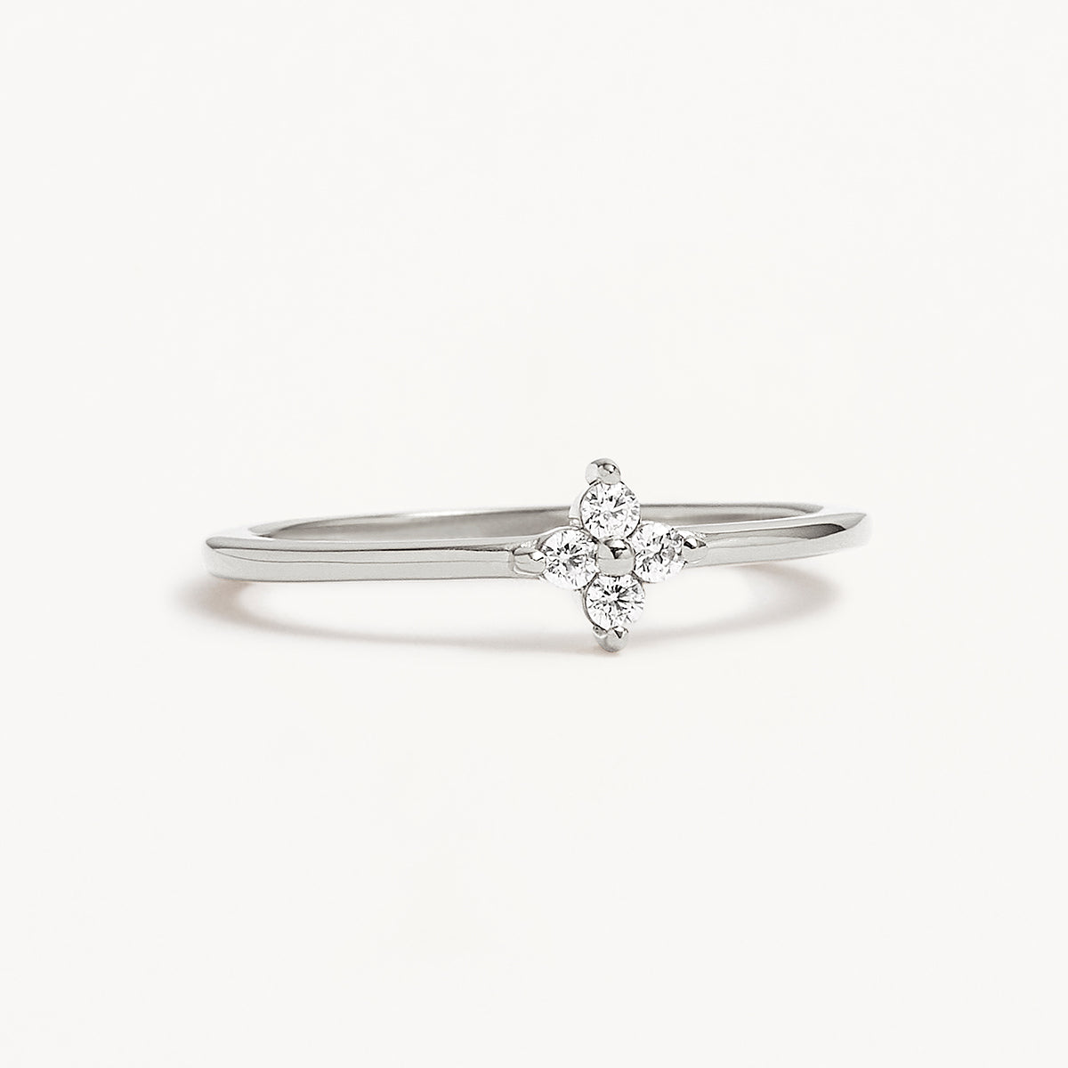 Sterling Silver Crystal Bloom Ring – by charlotte